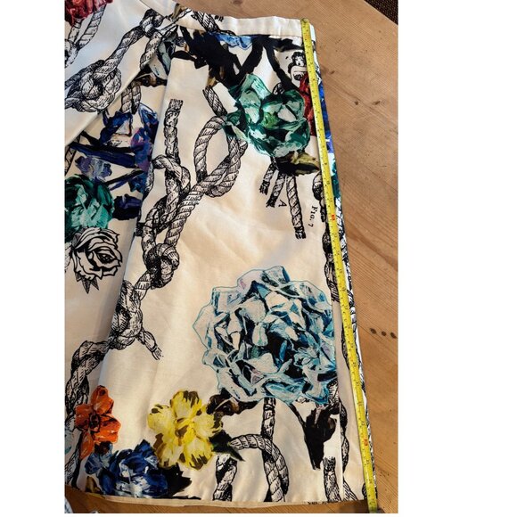 Tibi Tattoo Print Silk Skirt NWT Size 8 - Picture 7 of 10